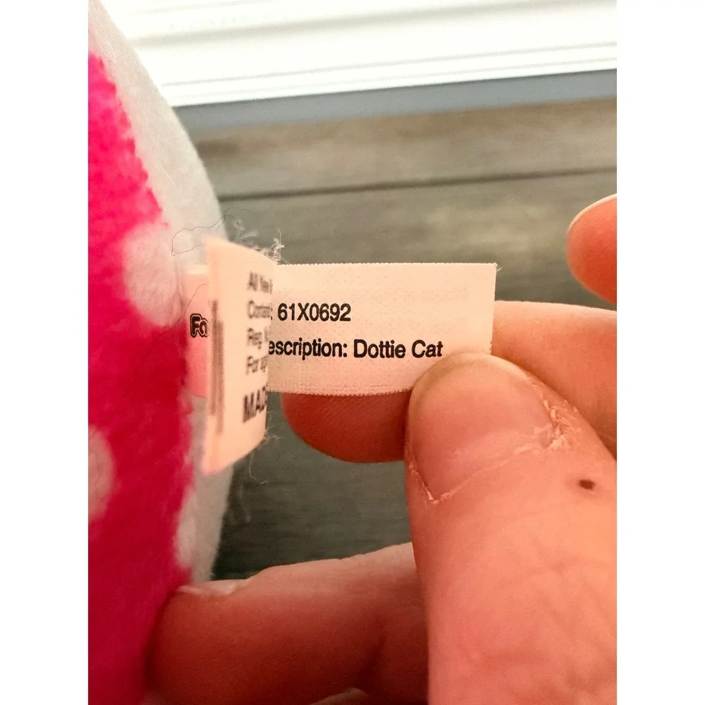 Toy Factory Polka Dottie Pink‎ Cat Plush